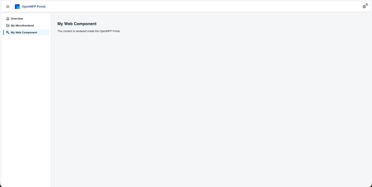 My Microfrontend in the OpenMFP Portal
