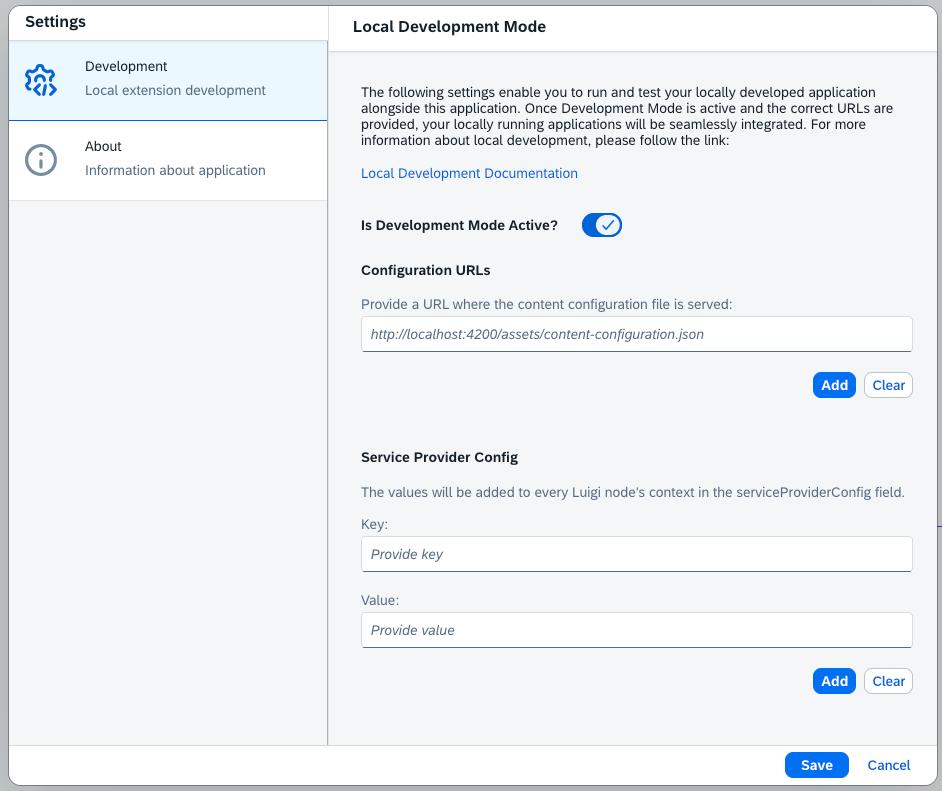Local Development Mode in the OpenMFP Portal